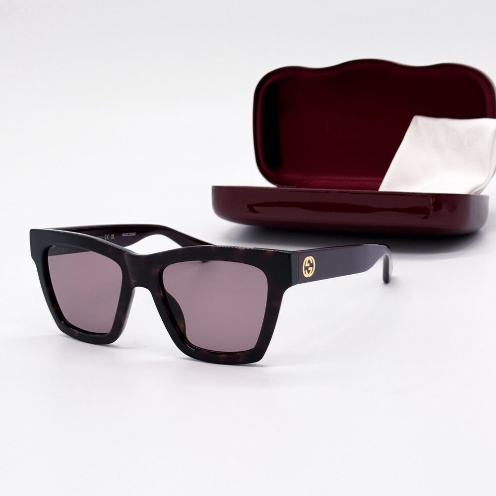 NEW GUCCI SUNGLASSES HAVANA PURPLE WOMEN EYEWEAR GUCCI GG1714S 007
